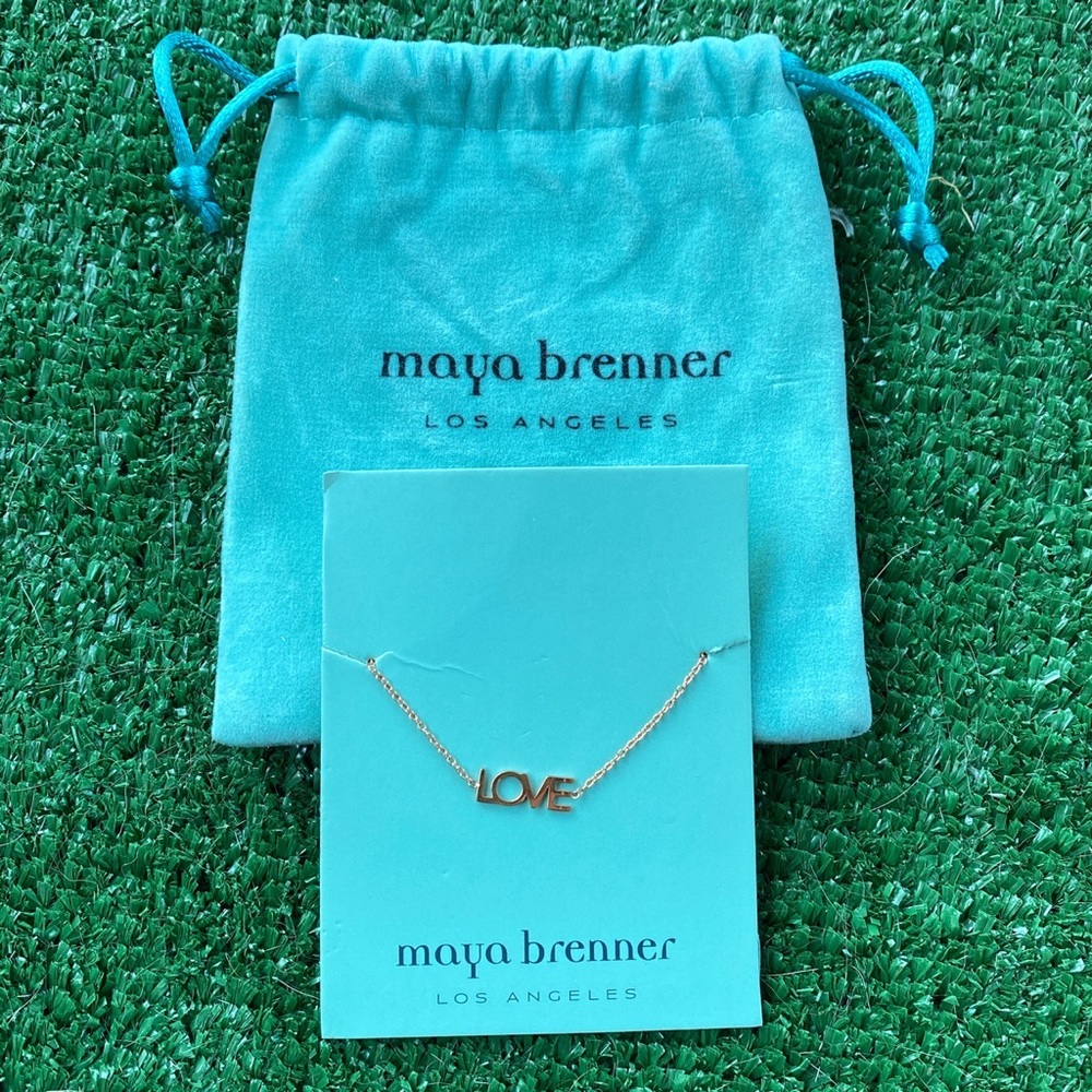 Maya Brenner Gold LOVE Bracelet.